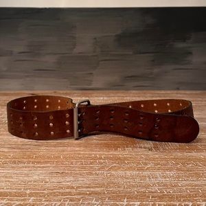 Brown leather belt